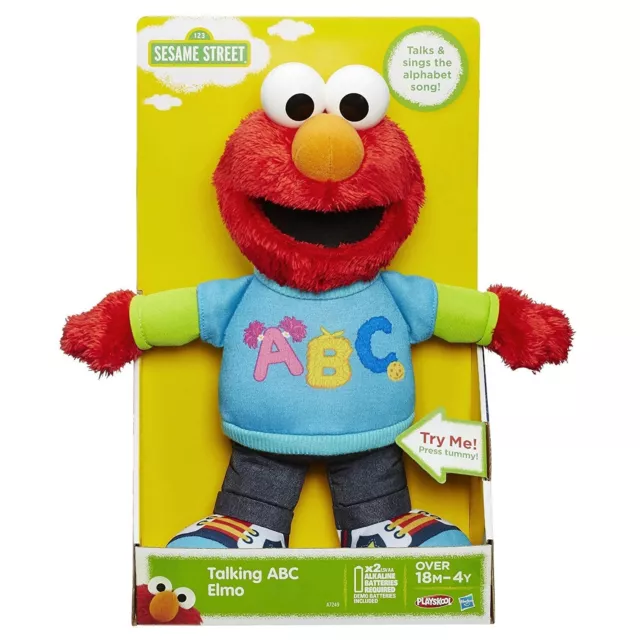 NEW Sesame Street Talking ABC Elmo Cuddly Cute Figure - Great Gift