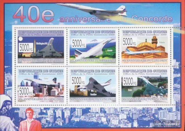 Guinea 6602-6607 Kleinbogen (kompl. Ausgabe) postfrisch 2009 40 Jahre Concorde