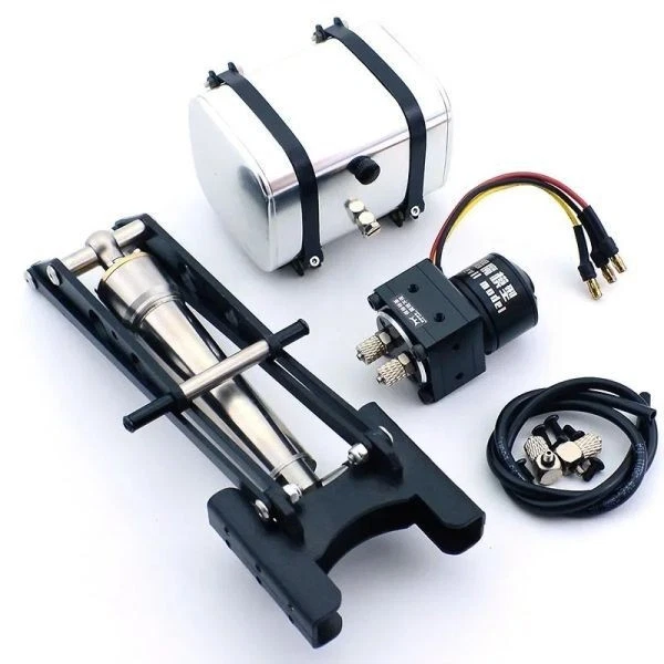 Réservoir D'huile Hydraulique Métallique Pour Camion RC 1/14 - Compatible Tamiya Scania, Volvo, MAN - Neuf