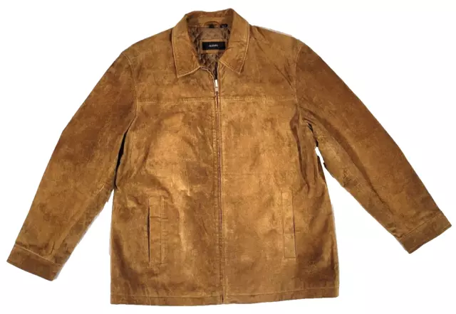 Alfani Brown leather Suede jacket men's X-Large Vintage