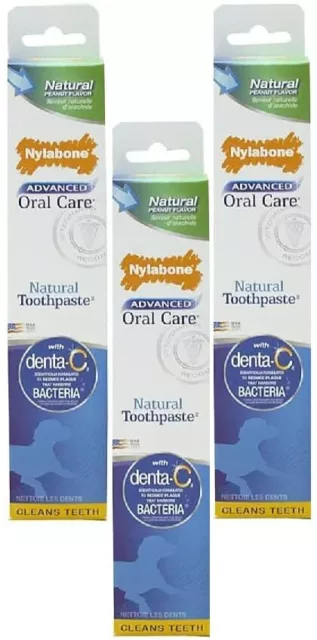 Nylabone Advanced Oral Care Tartar Control Dog Toothpaste, 2.5 oz tubes (3 Pack)