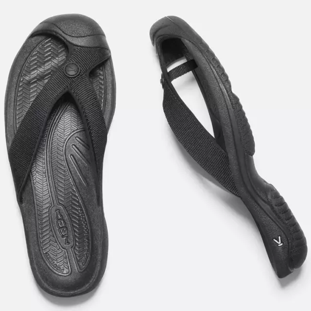 KEEN Men's Flip Flop Sandals WAIMEA H2 Triple Black US7-12 Brand New