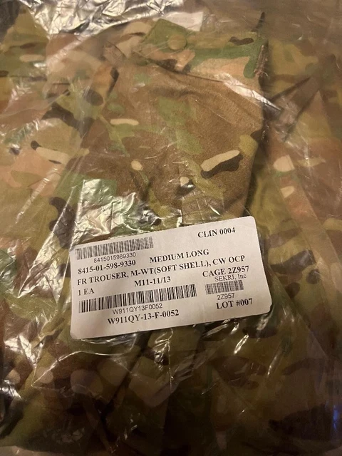 USGI FR Trouser ECWCS Gen 3 Level 5 Mid Weight Soft Shell Multicam - Small Short 3