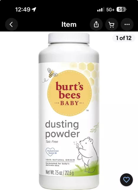 Burt'S Bees Baby 100% Natural Dusting Talc-Free Baby Powder, 7.5 Oz