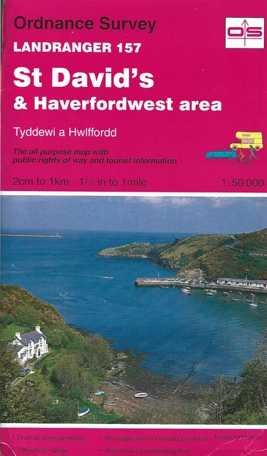 St Davids Haverfordwest  OS Landranger Sheet 157 Paper 1:50000  1994