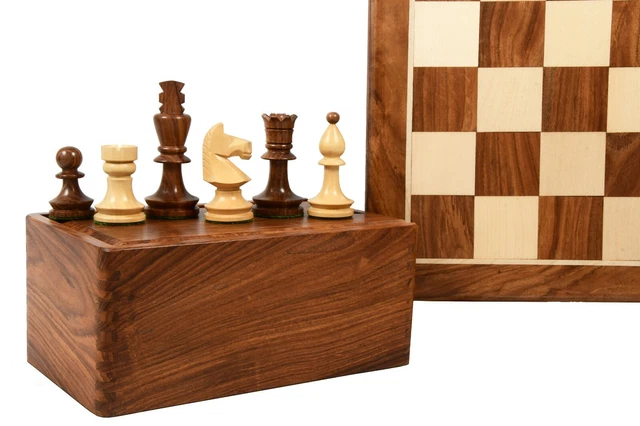 Combo of  Romanian-Hungarian Pieces in Sheesham/Boxwood with Storage Box & Board