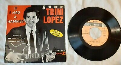 TRINI LOPEZ If I had a hammer FRENCH 7'ep 1963 Rock'n roll/Surf/Claude FRANCOIS