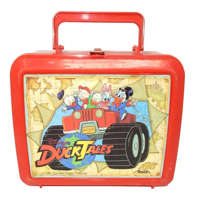 Vintage 1986 Disney Duck Tales Plastic Aladdin Lunch Box No Thermos