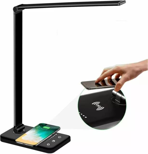 Tisch-Leuchte Schreibtisch-Lampe LED Büro dimmbar Touch Leselampe Nachttisch USB