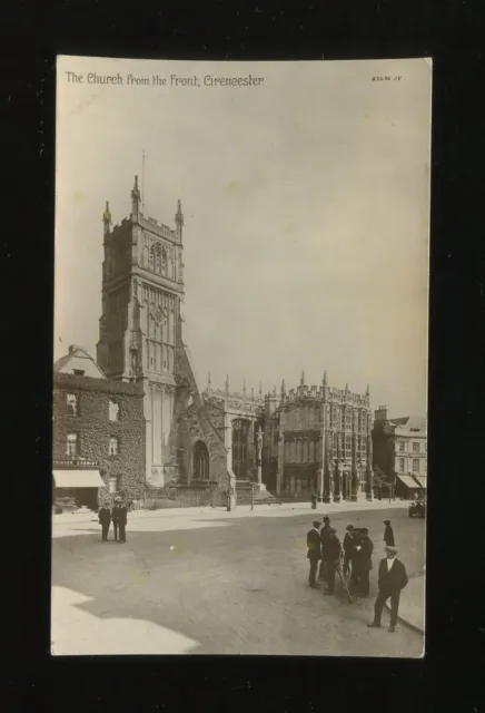 Gloucestershire Glos CIRENCESTER Church & street scene Used 1921 RP PPC