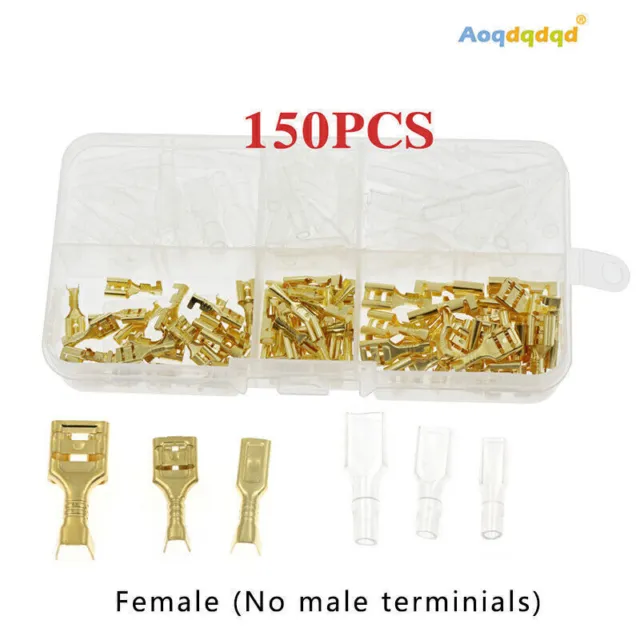 150/210/270/315PCS Assortiment bornes à sertir de fil connecteurs femelles mâles