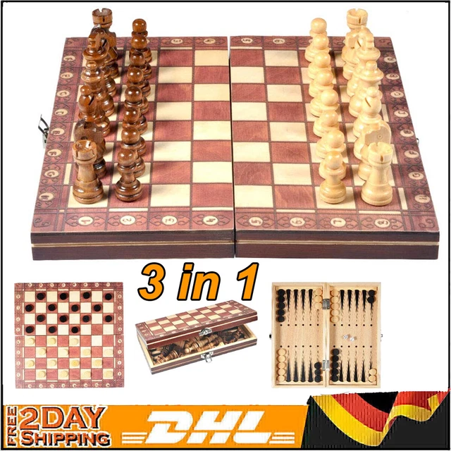 Magnetisches Schachspiel Reiseformat - Holz Schachbrett Mit Magneten Für Unterwegs