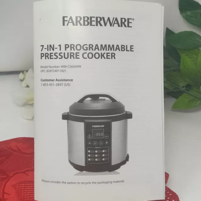 Farberware WM-CS6004W 6-Qt Digital Pressure Cooker 190403234765