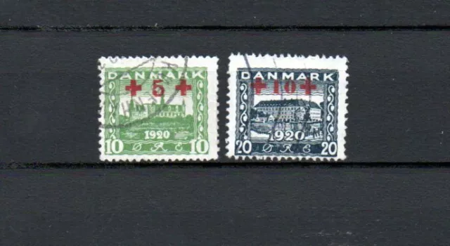 Danemark 1921 Satz 116/17 Rotes Kreuz Aufdrucke Gebraucht