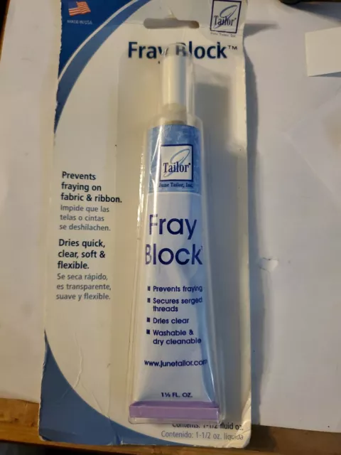 June Tailor Fray Block 1,5 onzas *Nuevo* Grande 1,5 Fl oz. Secos transparentes y suaves