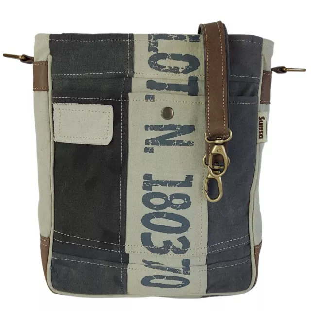 Sunsa Damen Umhängetasche. Vintage Crossbody Bag. Canvas Schultertasche .