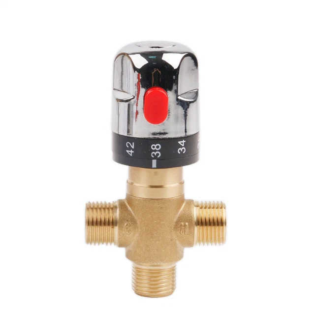 Vanne 3 Voies Thermostatique Pour Chauffage - Laiton, DN25 - Régulation Précise De L'eau - Idéal Plancher Chauffant - 5