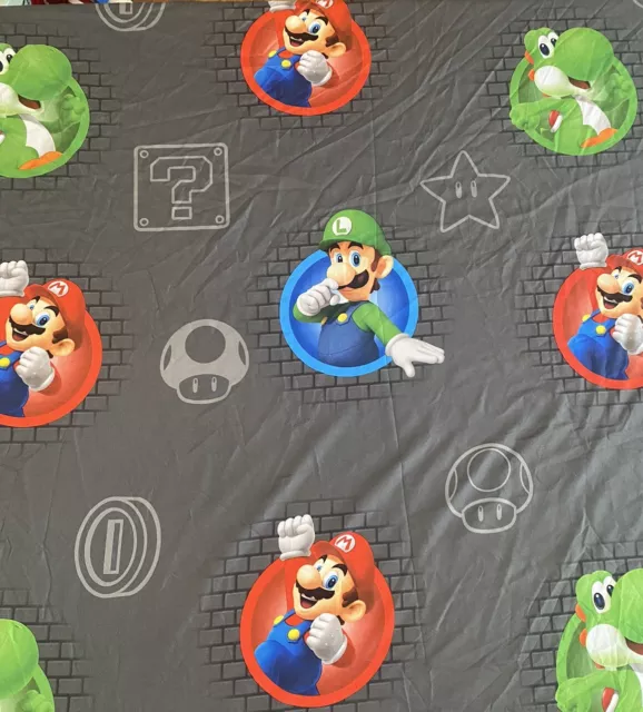 Nintendo Super Mario Twin Set No Pillow Case Mario Luigi Yoshi Mushroom