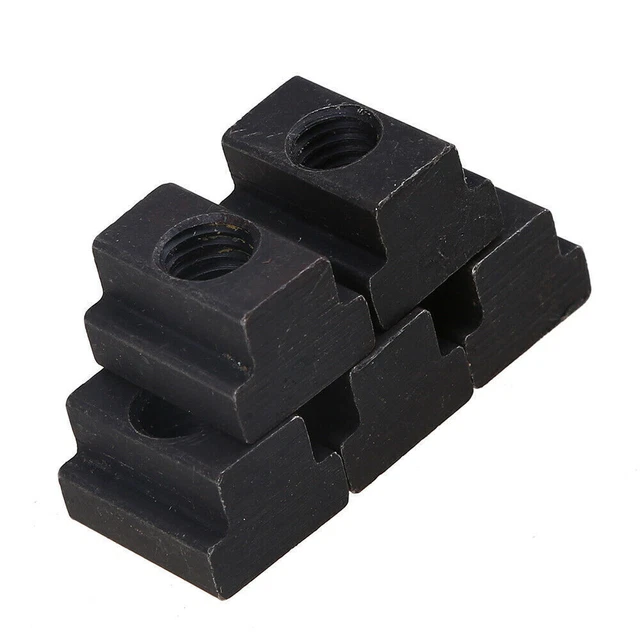 Heavy Duty Schwarz Oxid T Schlitz Muttern - M8 - Maschine Klemme Mutter