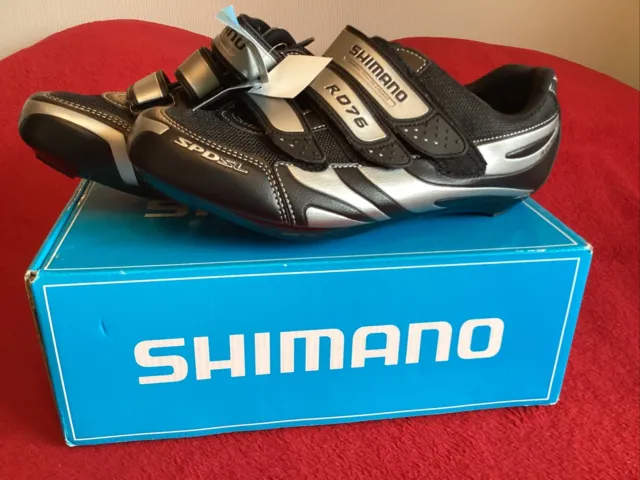 Shimano SH-R076L Rennradschuhe EU 44-UK -9, SPD-SL, schwarz, neu im Karton