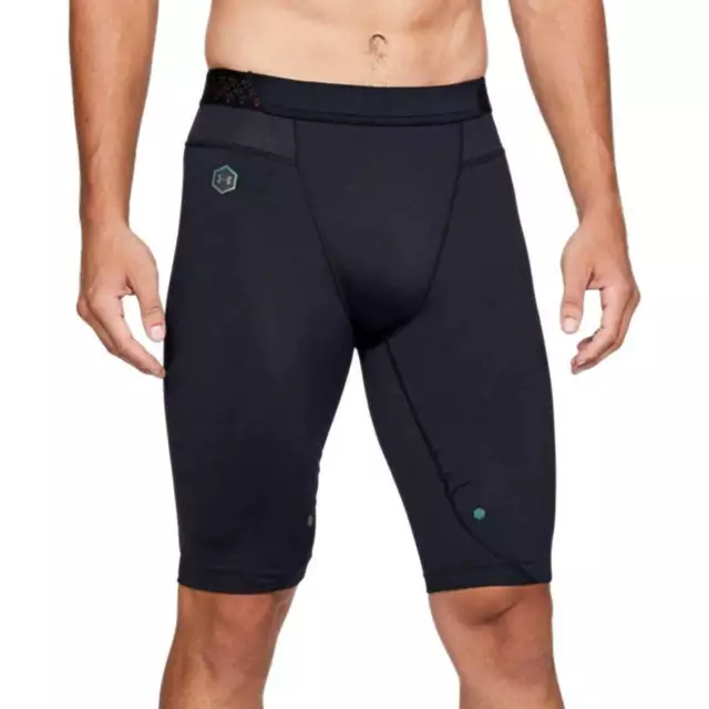 Under Armour kurze Kompressionsstrumpfhose für Herren Rush HeatGear Surge - schwarz