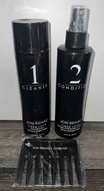 Jon Renau Human Hair Wig Care Shampoo Conditioner Comb READ DESCRIPTION