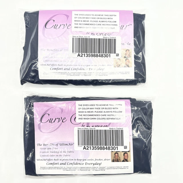 2 Breezies Curve & Contour Smoothing Shape Thigh Slimmer A213598 Navy 2X READ!!