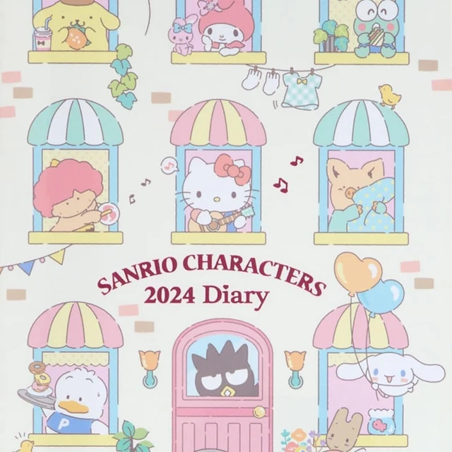 SANRIO CHARACTERS 2024 B6 Planner Schedule Book Diary Block Type Cute