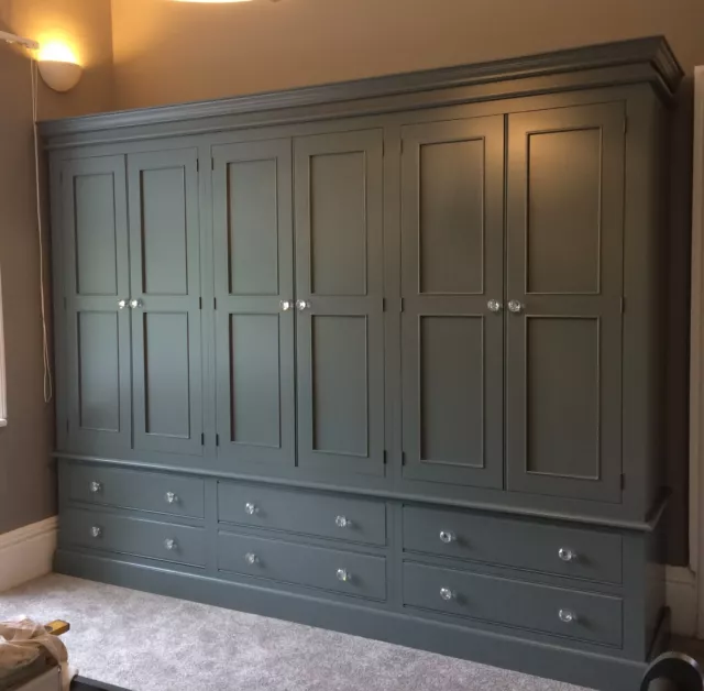 Wardrobe - Painted 6 Door 6 Drawer - Edwardian Style 2