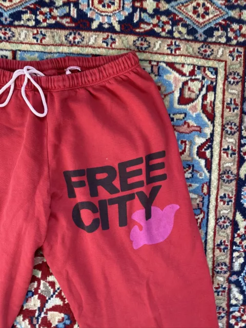 Free City Sweatpants Size Large Red Freecity Casual Lifestyle 2