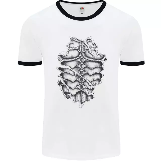 Roman Armour Fancy Dress Warrior Gym MMA Mens Ringer T-Shirt