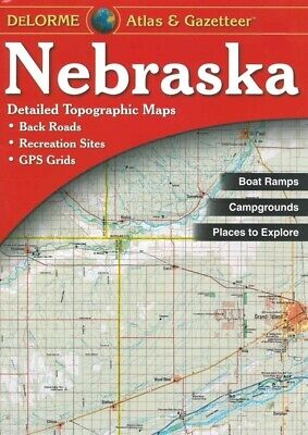 Delorme Nebraska NE Atlas & Gazetteer Map Newest Edition Topographic / Road Maps
