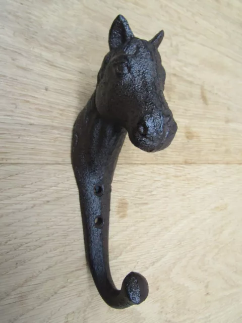 HORSE HEAD cast iron vintage old style coat hook hanging hook peg decorative