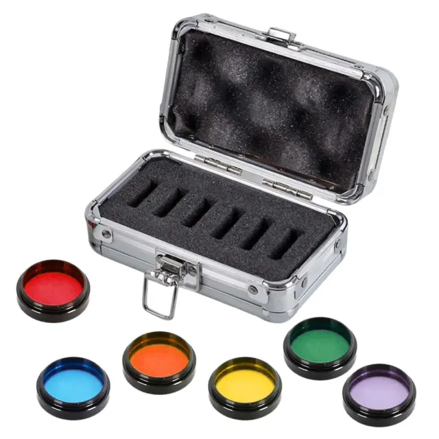 Telescope Filters Set 6 Colors with Storage Box Moon Nebula Filter Set 1.25" for
