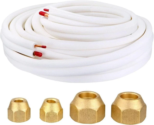 Flngr 50 Ft.Air Conditioning Copper Pipe Extension, 1/4" 1/2" 3/8"
