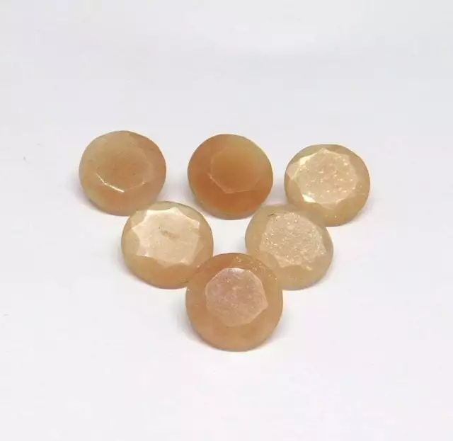 Natural Peach moonstone round faceted cut 12x12mm To 15x15mm Loose Gemstone 2