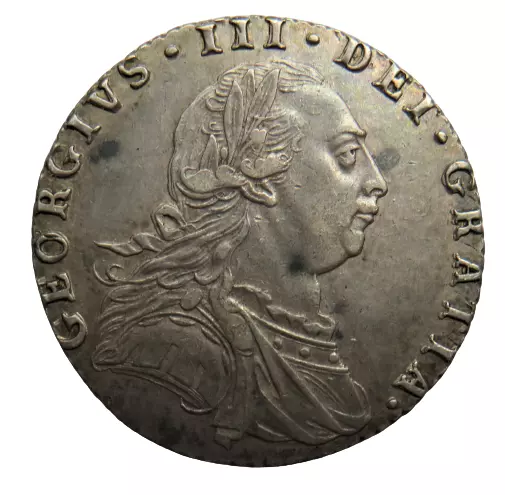 1787 King George III Silver Sixpence Coin (With Semee of Hearts)