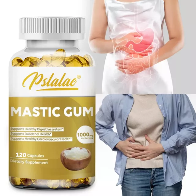 Mastic Gum Capsules 1000mg - Support Gastrointestinal Health, Digestive System