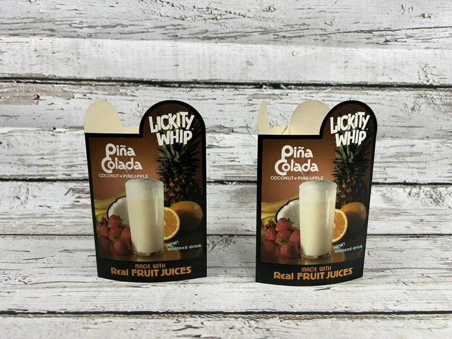 Vintage Lickity Whip Mixed Drinks "Real Fruit Juices" Tabletop Bar Advertising