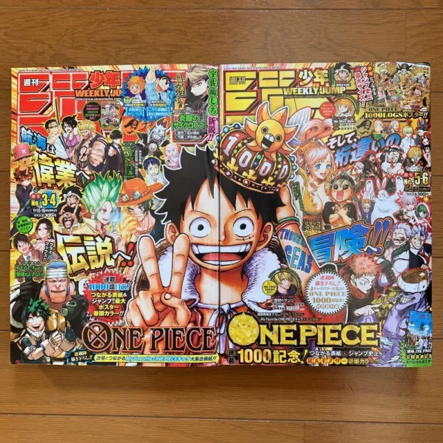 ONE PIECE Episode 1000 2set Special Poster Weekly Shonen JUMP 2021  No.3.4.5.6