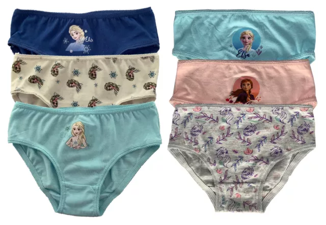 Disney Frozen Knickers Pants Briefs Underwear Cotton Pack Of 3