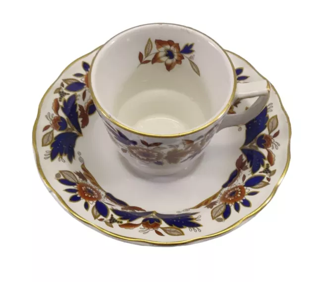 Booths Dovedale Rust and Cobalt Blue Imari Cup and Saucer 3