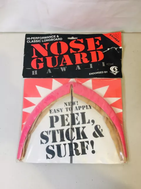 90’s SURFCO HAWAII SUPER SLICK SURFBOARD NOSE GUARD NEW IN PACKAGING NEON PINK