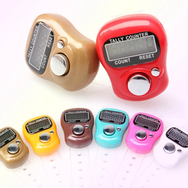 Number Clicker Tasbeeh Tasbih Mini Finger Ring LCD Digital Hand Tally Counter
