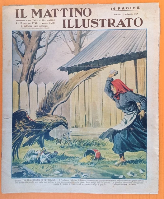 LOTTA CON AQUILA da IL MATTINO ILLUSTRATO R@R@ RIVISTA PRIMI 900-12170