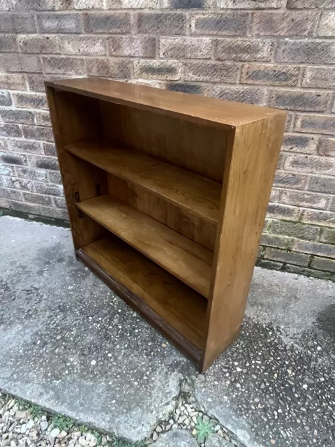 Vintage Mid Century Bookcase English Oak Cabinet Shelving Unit 4 Available Retro