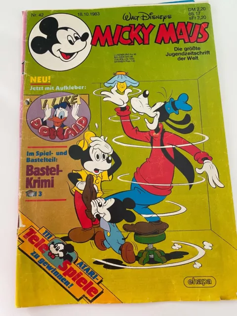 Disney Micky Maus Ehapa Heft Nr. 42 Comic 18.10.1983 Vintage - mit Beilage