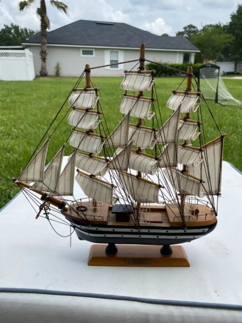 Americo Vespucci Wooden Sailing Ship Decorative Three Hands Corp. 13"X12"