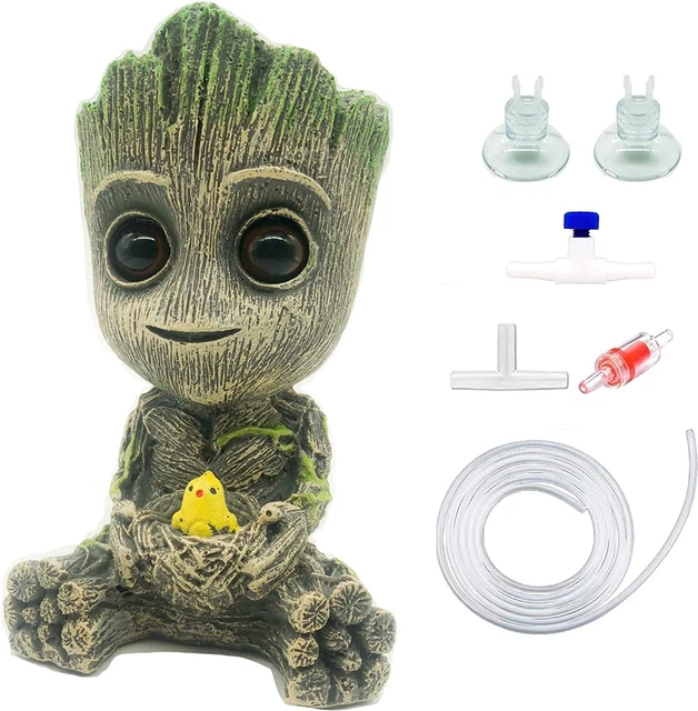 Fish Tank Aquarium Groot Air Bubbler Decorations Aquatic Air Stone Set Home Deco 2