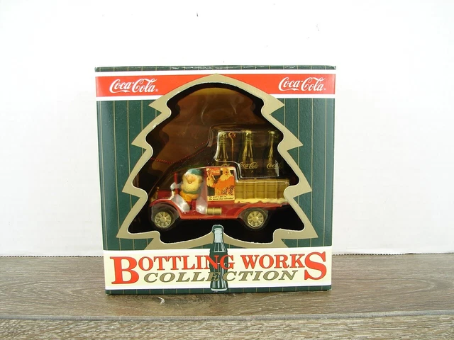 Coca Cola Ornament 1996 Bottling Works Collection Elf Driving Coke Truck